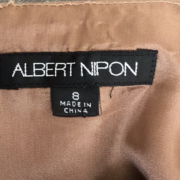 Albert Nipon Tan Short sleeve dress $60 Size 8 - Picture 6 of 8